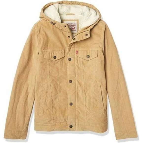 Levi's Other - NWOT Levi's Corduroy Hooded Sherpa Trucker Jacket size XL